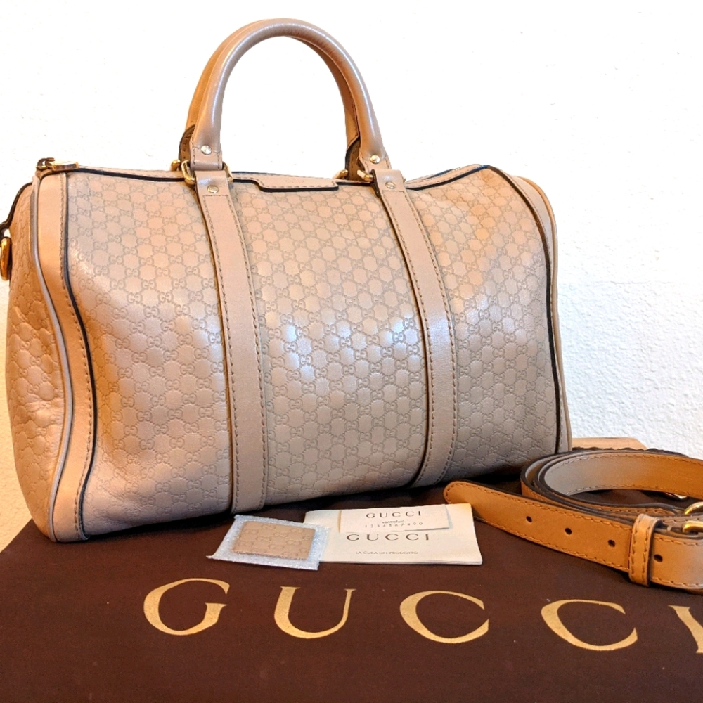 Gucci Guccissima Boston leather bag